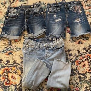 Girls Miss Me Shorts & Capri sz 12 lot